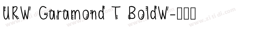 URW Garamond T BoldW字体转换